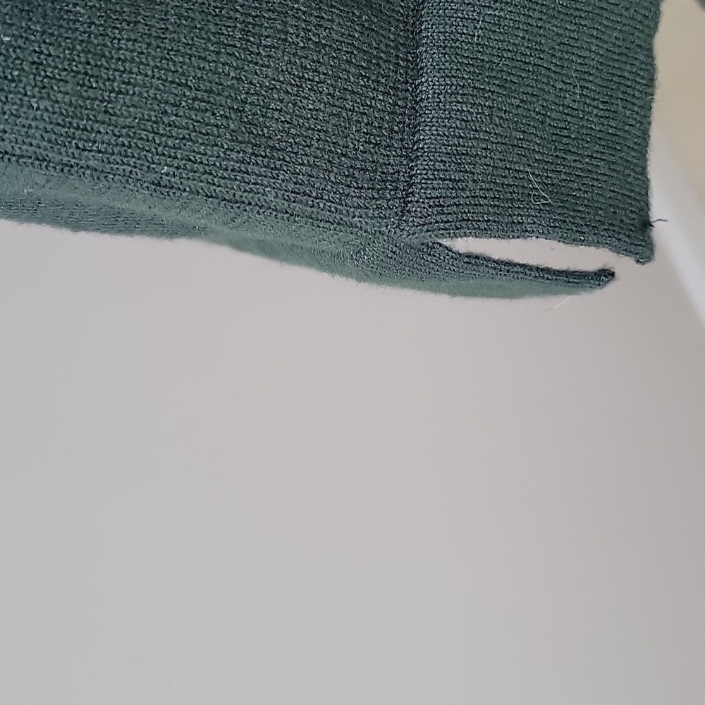 Tuckernuck Dark Green Clayton Knit Polo 3/4 Sleeves‎ Linen Women Sz M/L - Picture 12 of 16